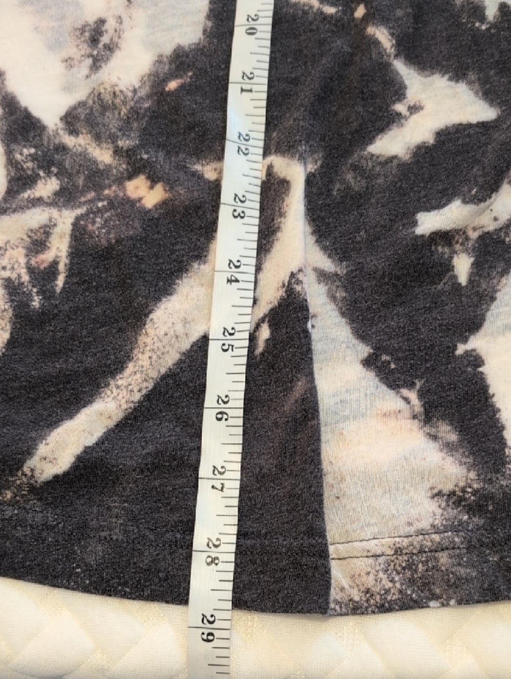 Motherhood Graphic Checkerboard Tee Black and White Tie Dyed Size 2X - Picture 7 of 9